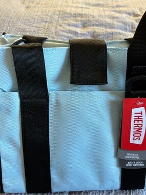 NEW Thermos Insulated Lunch Duffle Cooler Bag Blue BPA Free IsoTec Lunch Tote